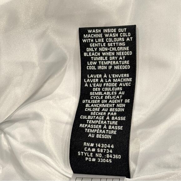 7 For All Mankind Jacket Quilted Paisley Floral XS Blue White Lightweight NEW - Picture 10 of 15